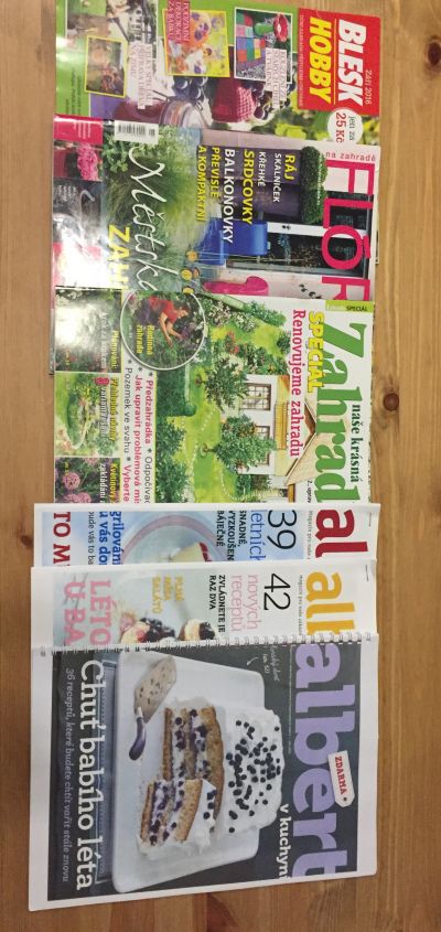 Časopisy o zahradě a vaření 