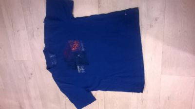modré pánské tričko XL
