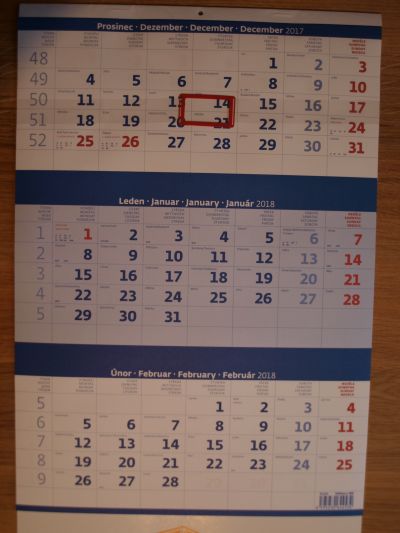 Daruji kalendář - nástěnný posouvací na rok 2018