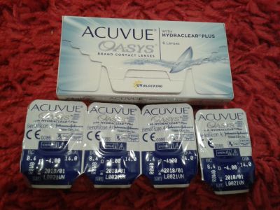 čočky acuvue oasys, -4, 4ks, denní