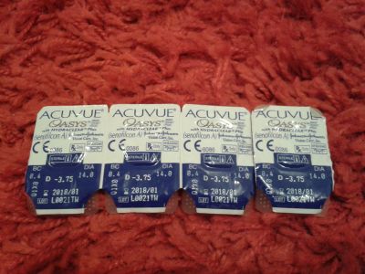 čočky acuvue oasys, -3,75, 4ks, denní