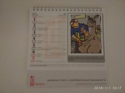 Stolní malý kalendář 2018