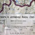 MAPA K JÍZDNÍMU ŘÁDU ČSD - příloha k jízdnímu řádu 1961/1962