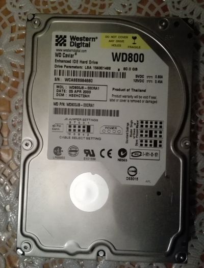 Pevný disk Western Digital 80GB IDE