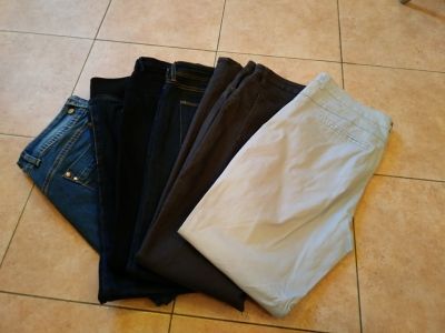 5x džíny, 1x 3/4 kalhoty, vel 40-42
