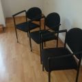 Klasické černé židle do zasedaček - 4 kusy