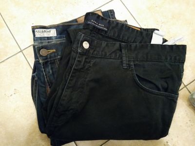 Pánské džíny a černé kalhoty, vel 48