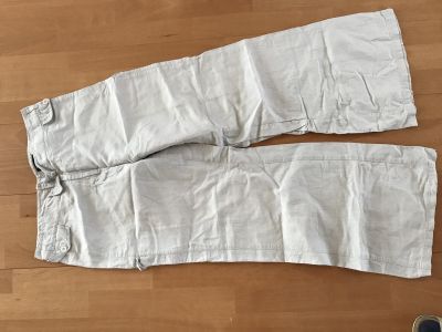 Letní dámské plátěné kalhoty vel 40 2ks