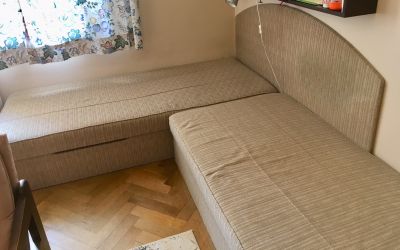 Manželská lamelová postel s úložným prostorem